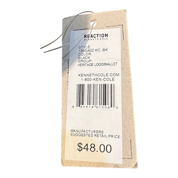 Kenneth Cole Reaction Heritage Logo Black Wallet - Picture 9 of 9